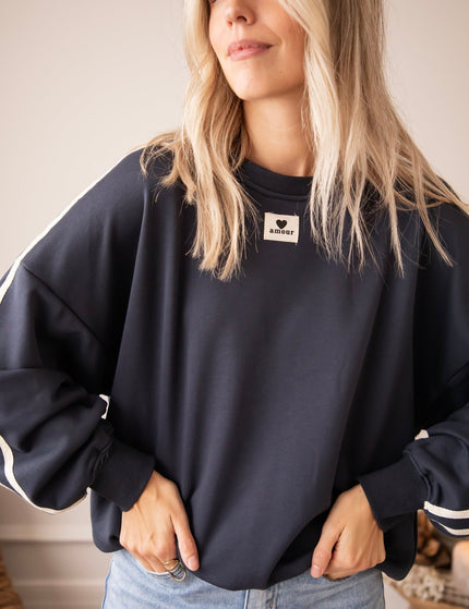 Amour Vintage Navy - Sweater - ellemilla