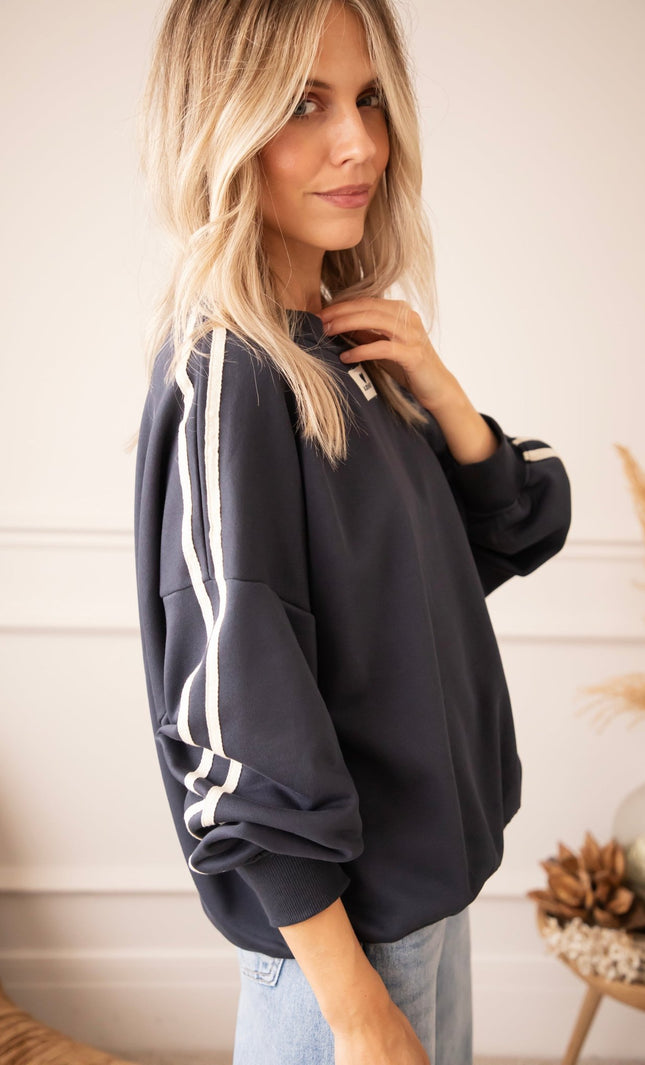 Amour Vintage Navy - Sweater - ellemilla