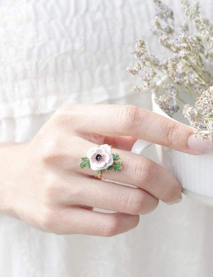 Anemone White - Ring - ellemilla