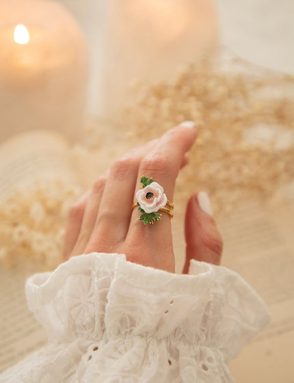 Anemone White - Ring - ellemilla