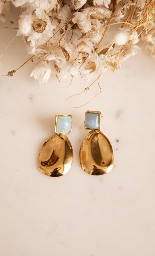 Aurelie Blue/Gold - Oorbellen - ellemilla