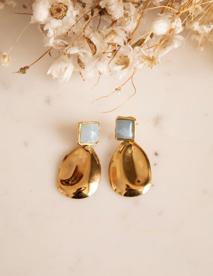 Aurelie Blue/Gold - Oorbellen - ellemilla