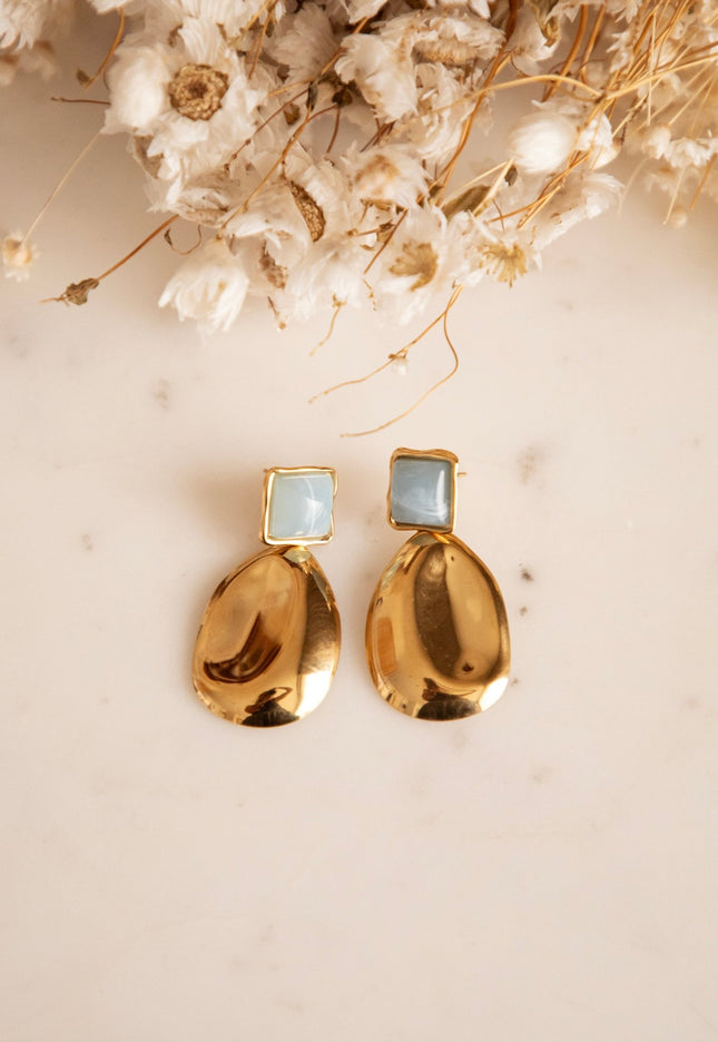 Aurelie Blue/Gold - Oorbellen - ellemilla