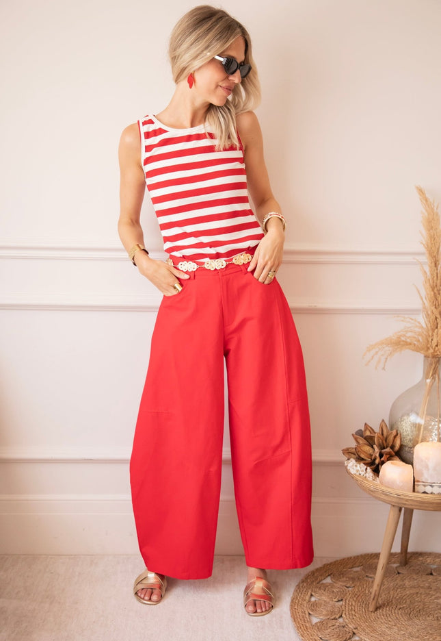 Baggy Barrel Red - Broek - ellemilla