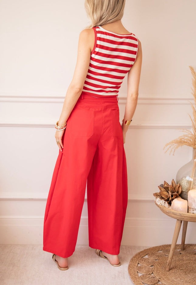 Baggy Barrel Red - Broek - ellemilla
