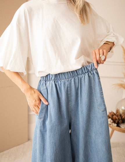Baggy Bermuda Blue - Jeans - ellemilla