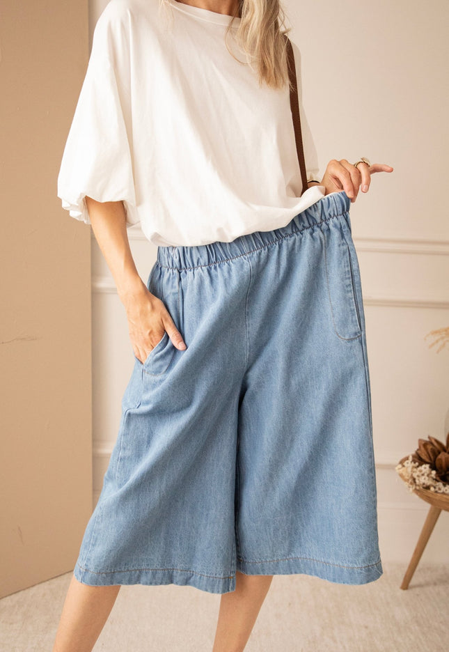 Baggy Bermuda Blue - Jeans - ellemilla