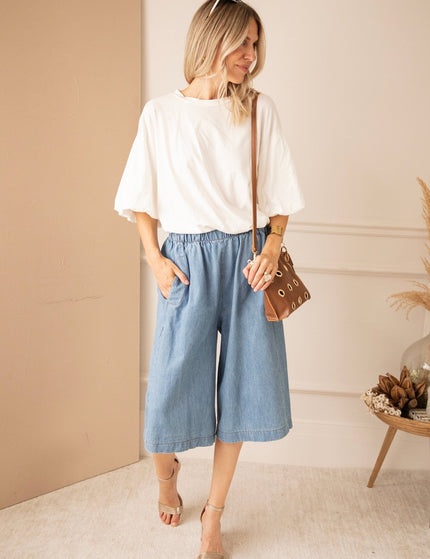 Baggy Bermuda Blue - Jeans - ellemilla