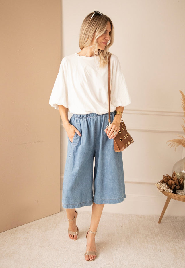 Baggy Bermuda Blue - Jeans - ellemilla