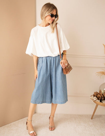 Baggy Bermuda Blue - Jeans - ellemilla