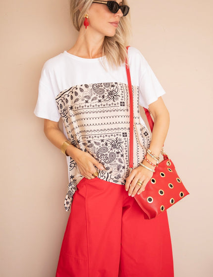 Bandana Base White/Beige - T-Shirt - ellemilla