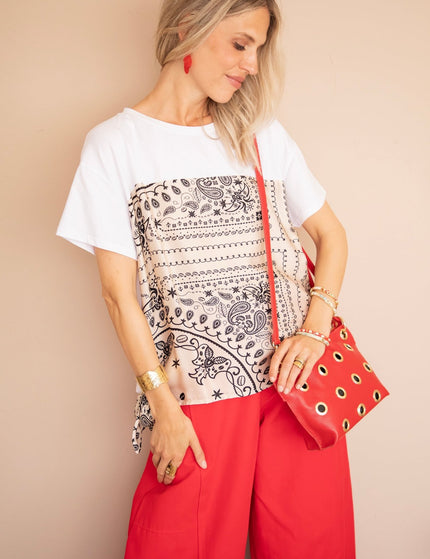Bandana Base White/Beige - T-Shirt - ellemilla