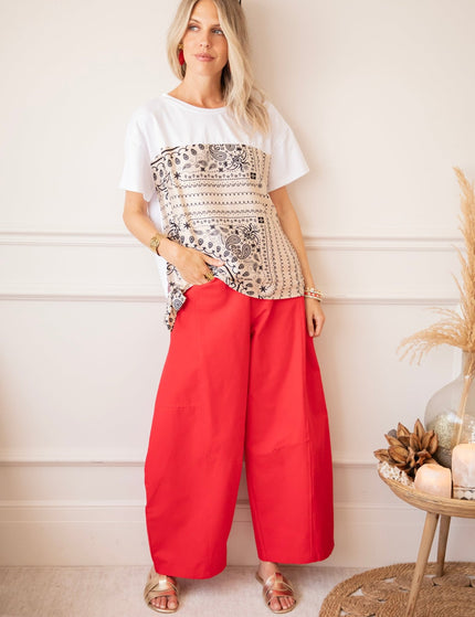 Bandana Base White/Beige - T-Shirt - ellemilla