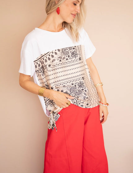 Bandana Base White/Beige - T-Shirt - ellemilla