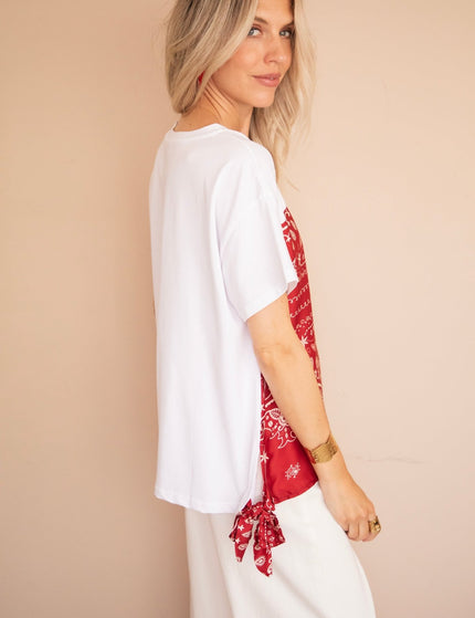 Bandana Base White/Bordeaux - T-Shirt - ellemilla