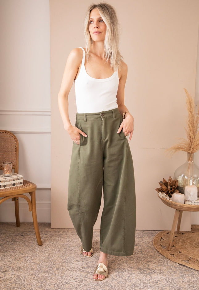 Basic Barrel Kaki - Jeans - ellemilla