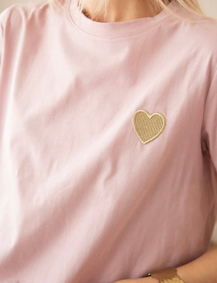 Beating Heart Mauve/Gold - T-Shirt - ellemilla