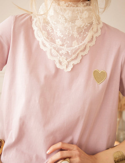 Beating Heart Mauve/Gold - T-Shirt - ellemilla