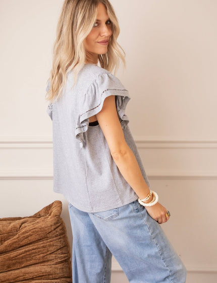 Beau Ruches Grey - T-Shirt - ellemilla
