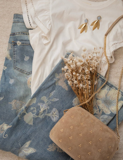 Beau Ruches White - T-Shirt - ellemilla