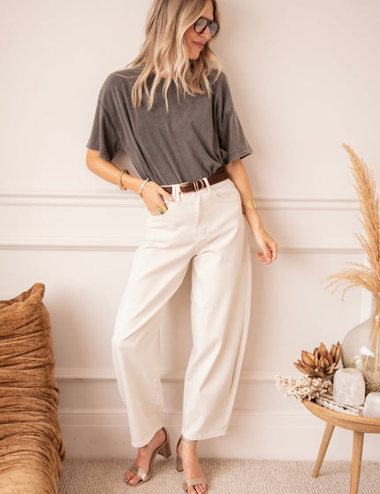 Bella Balloon Beige - Jeans - ellemilla