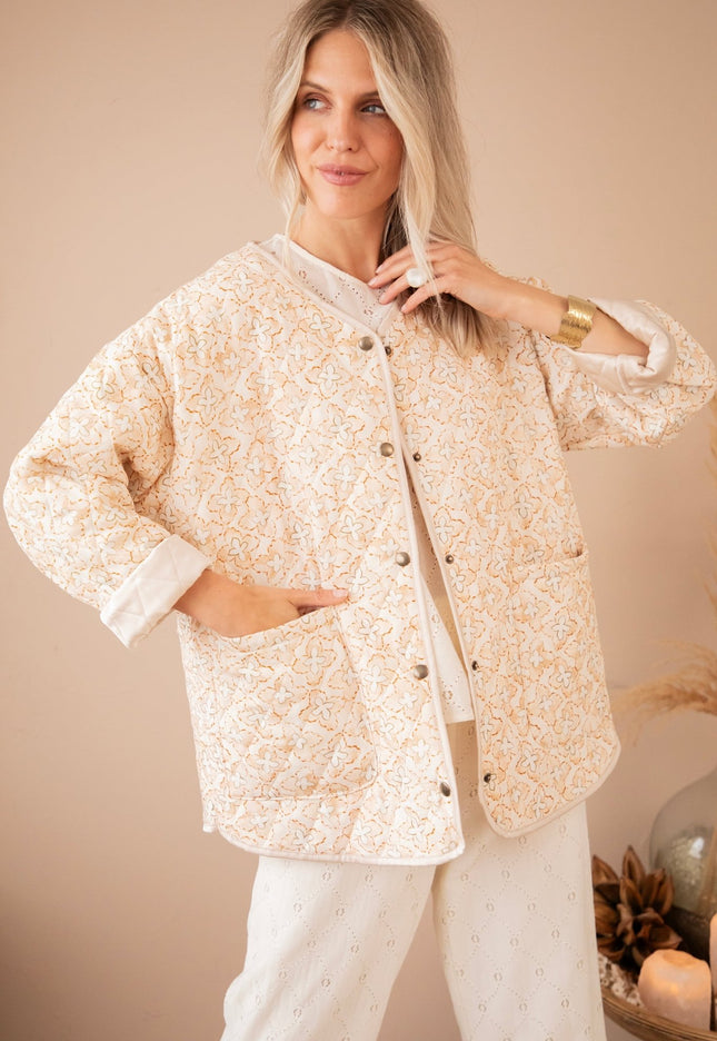 Blooming Quilt Beige - Jacket - ellemilla