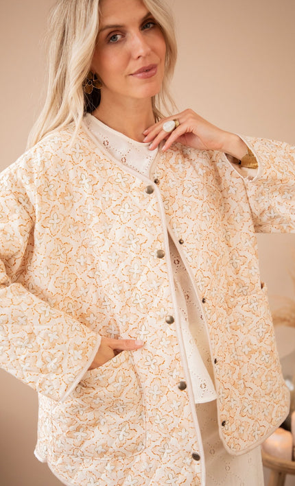 Blooming Quilt Beige - Jacket - ellemilla