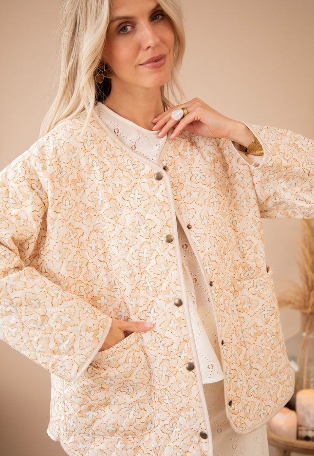 Blooming Quilt Beige - Jacket - ellemilla