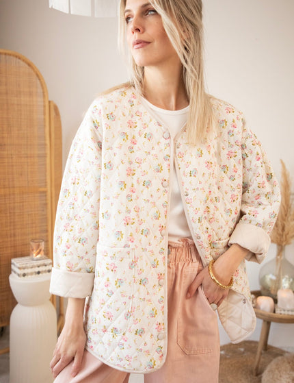 Blooming Quilt Beige/Pink - Jacket - ellemilla