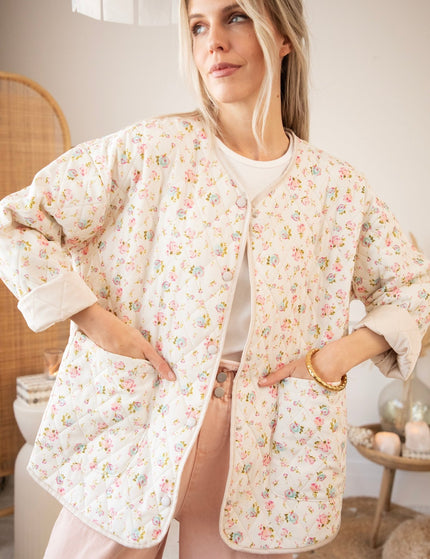 Blooming Quilt Beige/Pink - Jacket - ellemilla