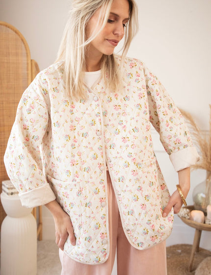 Blooming Quilt Beige/Pink - Jacket - ellemilla