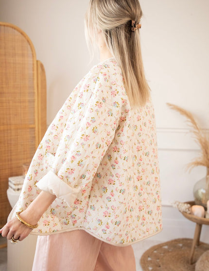Blooming Quilt Beige/Pink - Jacket - ellemilla