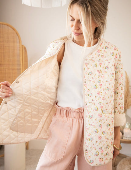 Blooming Quilt Beige/Pink - Jacket - ellemilla