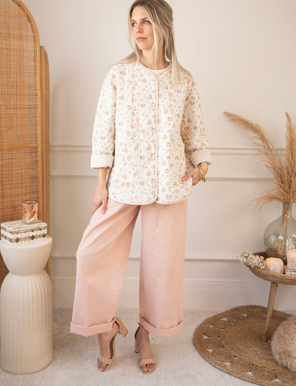 Blooming Quilt Beige/Pink - Jacket - ellemilla