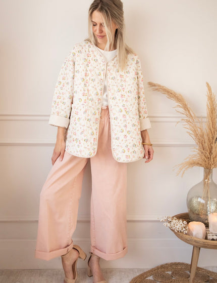 Blooming Quilt Beige/Pink - Jacket - ellemilla