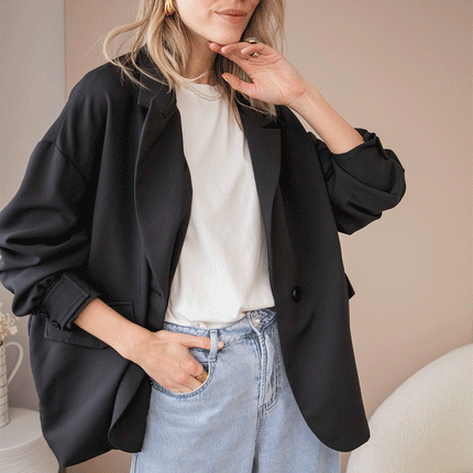 Bomber Blazer Black - Jacket - ellemilla