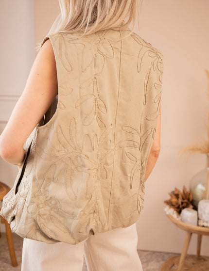 Botanic Path Light Kaki - Jacket/vest - ellemilla