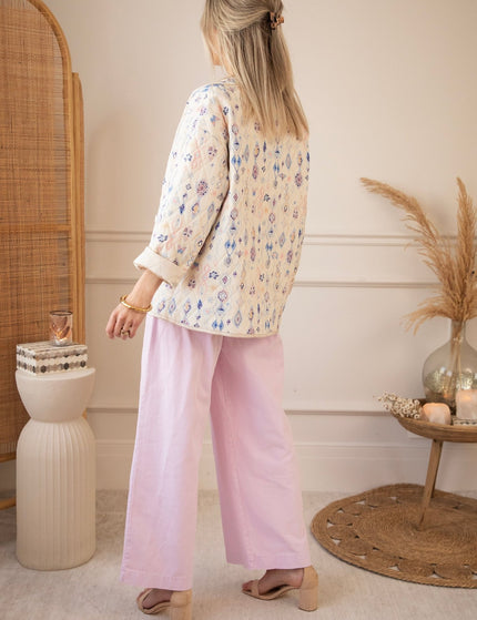 Botanical Quilt Beige/Blue - Jacket - ellemilla