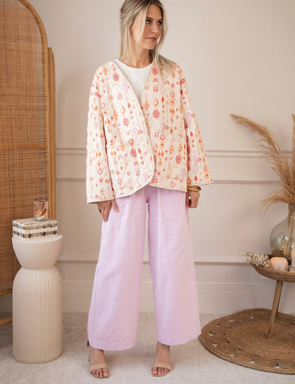 Botanical Quilt Beige/Pink - Jacket - ellemilla