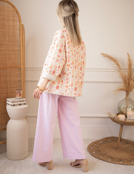 Botanical Quilt Beige/Pink - Jacket - ellemilla