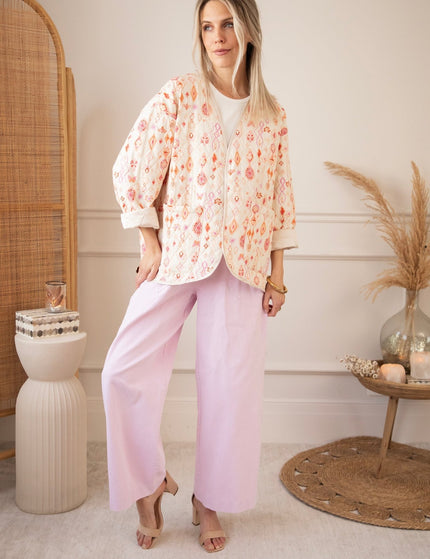 Botanical Quilt Beige/Pink - Jacket - ellemilla