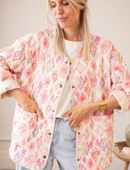 Botanical Quilt Pink/Blue - Jacket - ellemilla