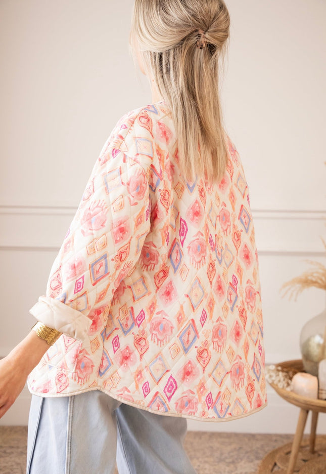Botanical Quilt Pink/Blue - Jacket - ellemilla
