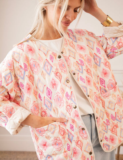 Botanical Quilt Pink/Blue - Jacket - ellemilla
