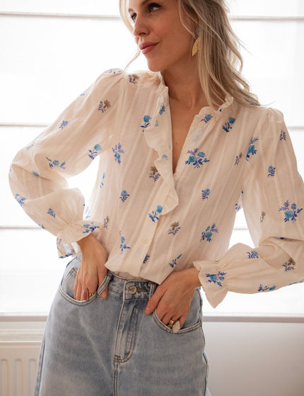 Bouquet Of Blue White/Blue - Blouse - ellemilla