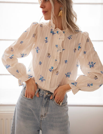 Bouquet Of Blue White/Blue - Blouse - ellemilla