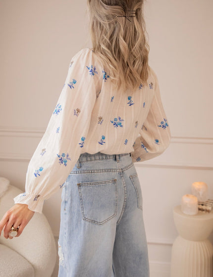 Bouquet Of Blue White/Blue - Blouse - ellemilla