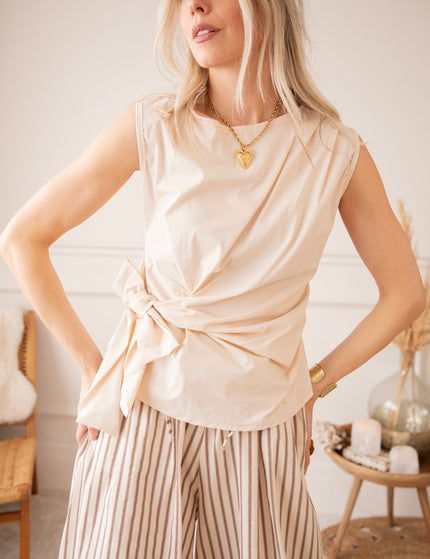 Bow Flow Beige - Top - ellemilla