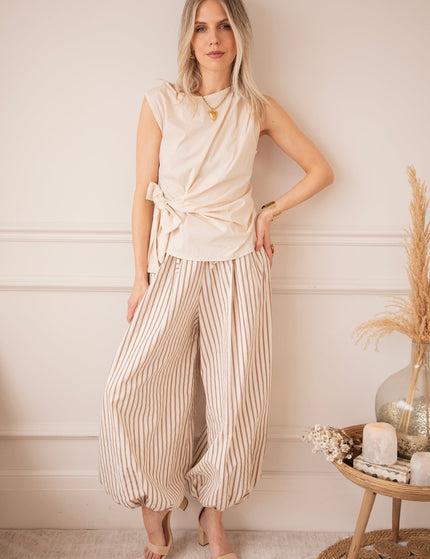 Bow Flow Beige - Top - ellemilla