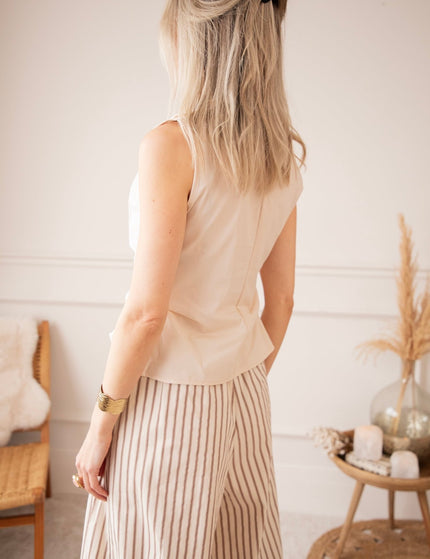 Bow Flow Beige - Top - ellemilla